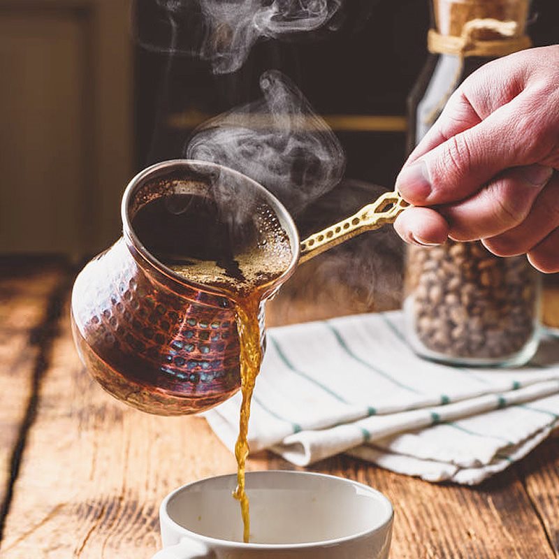 T And Tea Coffee - Türkiye koffiepot, melkthee dunne kopergerei, gesneden