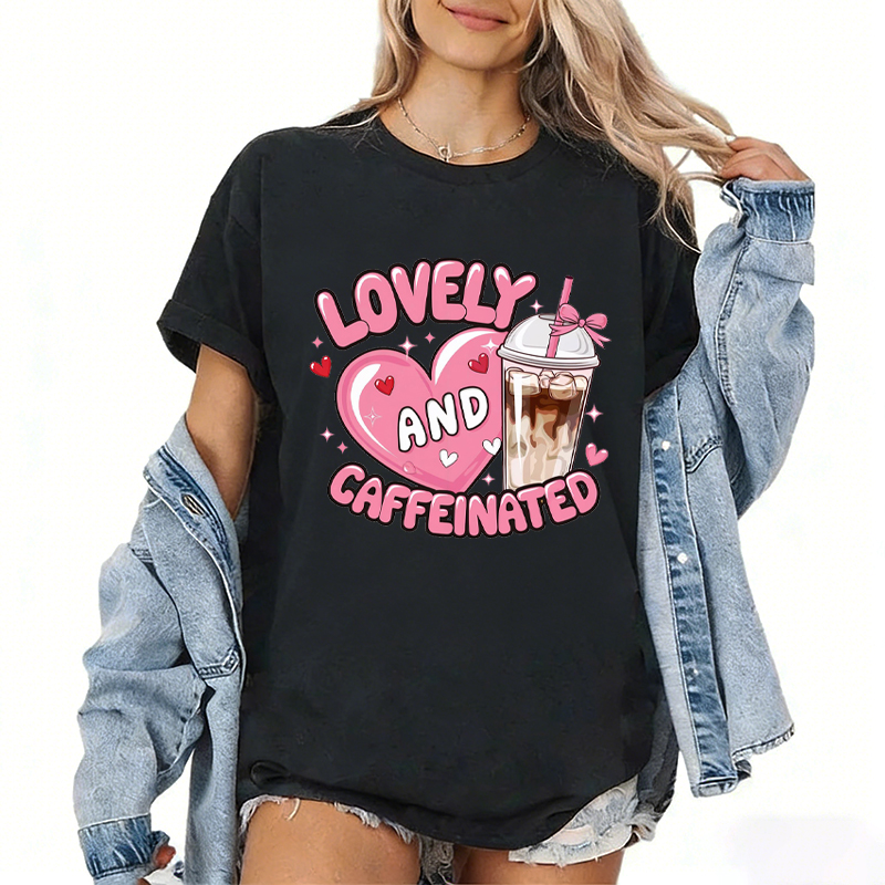 T And Tea Coffee - Grappig koffie-melkthee-shirt MOOI EN KOFFIEINHOLDEND Patroonshirt