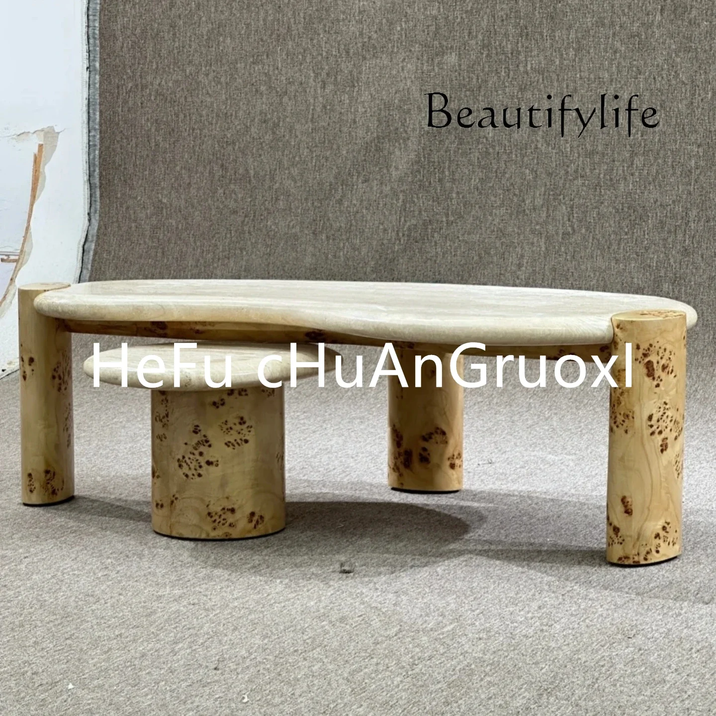 T And Tea Coffee - N40 Middeleeuwse stijl massief houten salontafel
