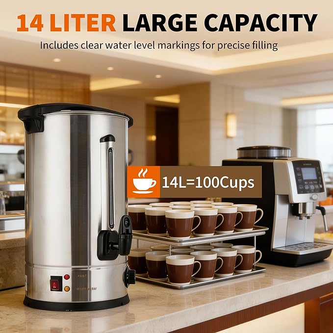 14/16 L Koffiekan, Commerciële - Coffee Tea Urn recensie en prijs