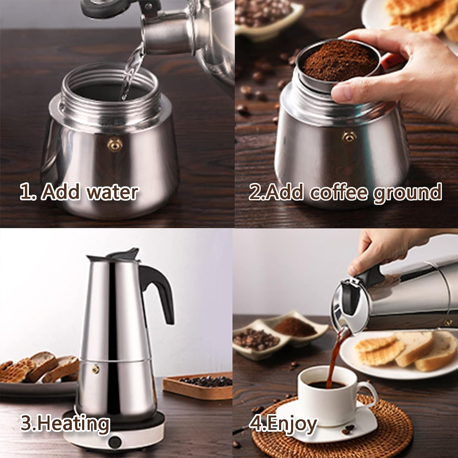4/6/9 Cups Moka Pot Caffe Mach - Coffee Tea Making Machine recensie en prijs