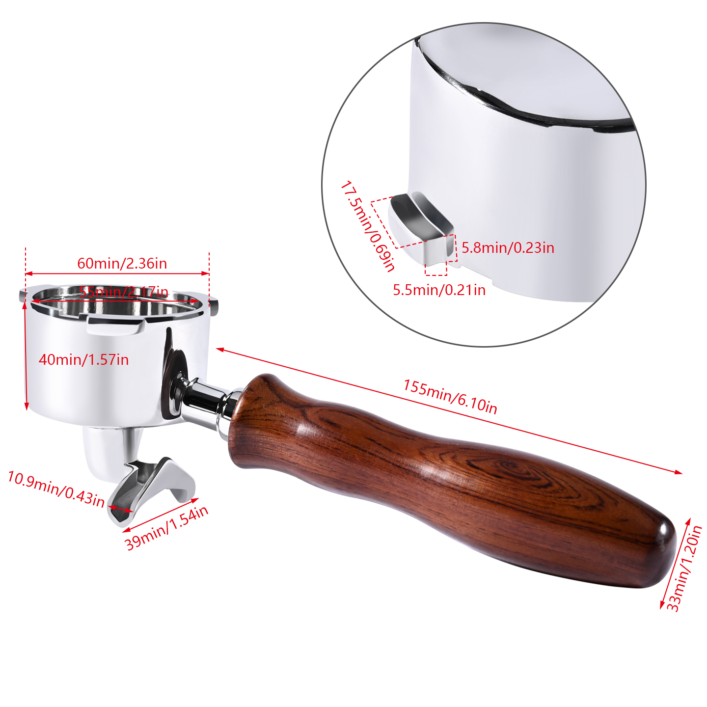 51mm dubbele uitloop koffiefil - Coffee Tea Making Machine recensie en prijs
